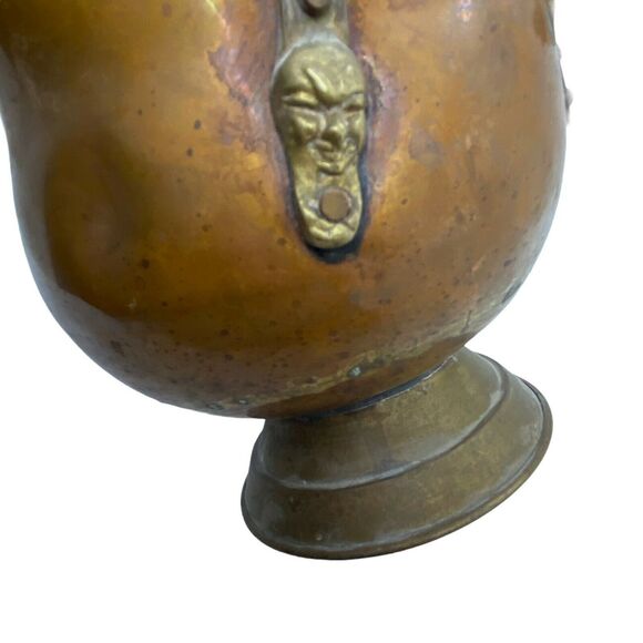 Copper Rustic Cauldron Coal Scuttle Vintage Metalware Hand Hammered Small Retro - Picture 5 of 16